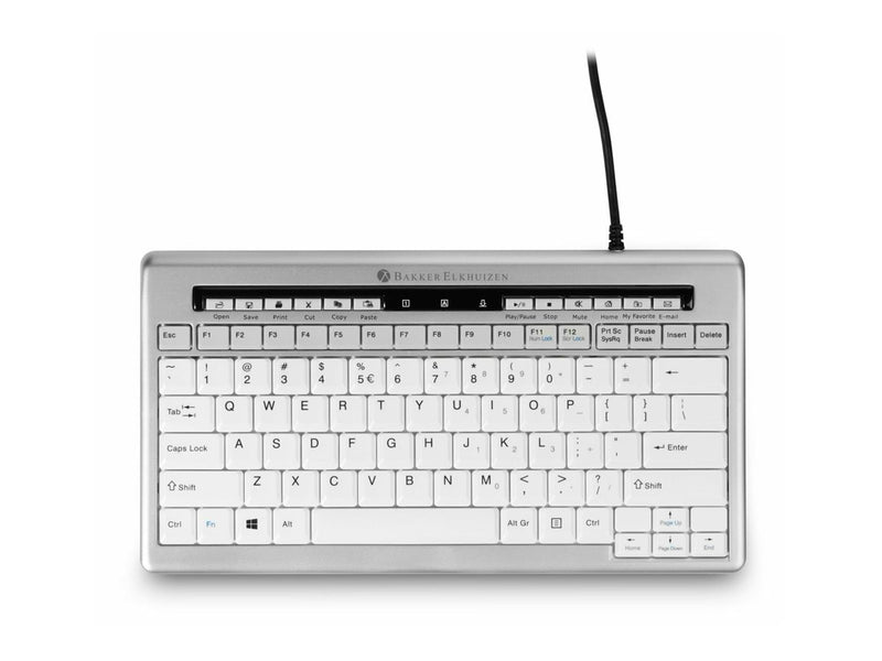 BakkerElkhuizen S-board 840 – Kompakte USB-Tastatur mit USB-Hub