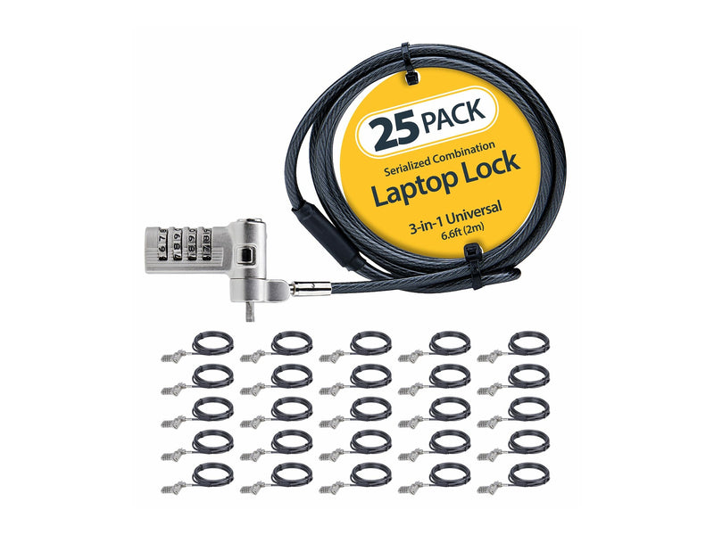 Startech Universal Laptopschloss – 25er-Pack, 2m Kabel