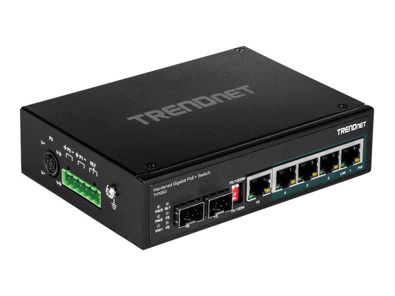 Trendnet 6-Port PoE+ Switch – Robustes Design für Industrie