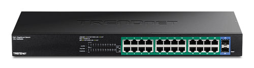 Trendnet 26-Port Gigabit Switch – PoE+ Unterstützung, Rack-montierbar