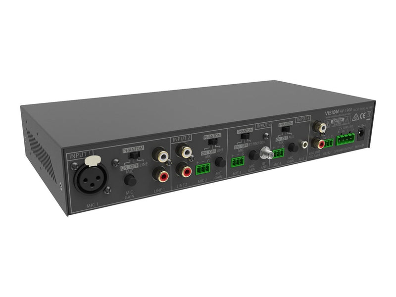 VISION Audio-Mixer-Verstärker – 4-Kanal, Bluetooth-fähig