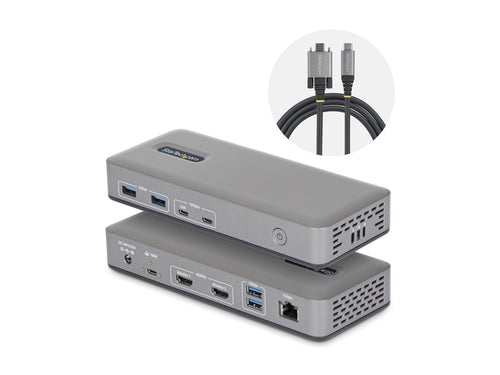 Startech USB-C Dockingstation – Dual 4K HDMI, Laptop-Ladung