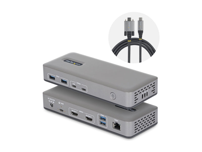 Startech USB-C Dockingstation – Dual 4K HDMI, Laptop-Ladung