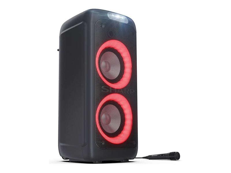 Sharp Party-Lautsprecher – USB, AUX, LED-Lichtshow