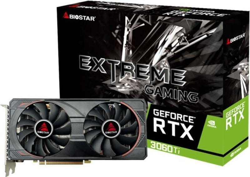 BIOSTAR Grafikkarte – RTX 3060 Ti, 8 GB für flüssige Grafik