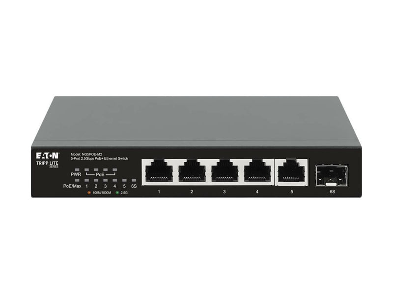 EATON 5-Port Desktop Switch – 2.5 Gbps, PoE+ Unterstützung