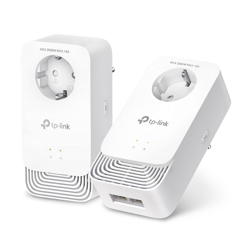 TP-Link Powerline Kit – Netzwerk über Stromleitung, Steckdose integriert