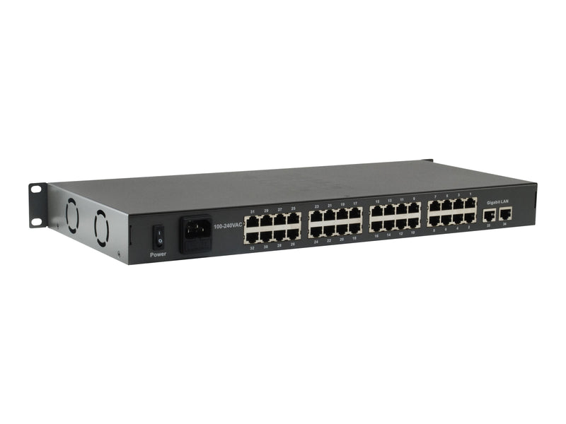 LevelOne Netzwerk-Switch – 34 Anschlüsse, PoE+ Unterstützung