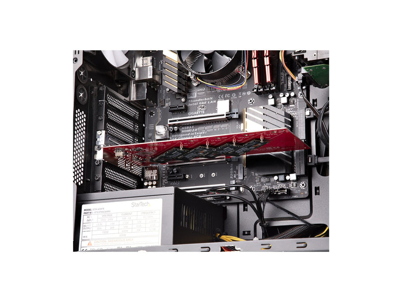 Startech Quad M.2 PCIe Adapter – Für bis zu 4 SSDs