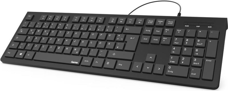 HAMA Basic-Tastatur – USB, spritzwassergeschützt