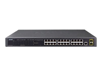 Planet Technology 24-Port Switch – Gigabit Ethernet, Rackmontage