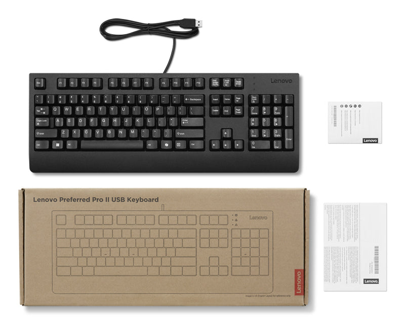 Lenovo Tastatur – USB, spritzwassergeschützt