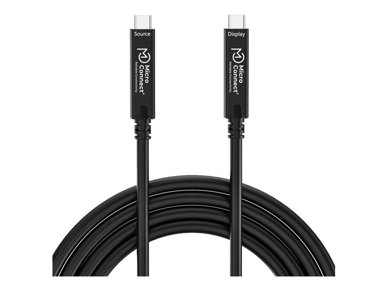 MicroConnect USB-C Kabel – 10 m, 8K Unterstützung, 60W Power Delivery