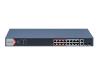 Hikvision Netzwerk-Switch – 16 PoE-Ports, Desktop