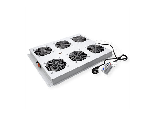 Roline Rack-Lüftereinheit – 6 Lüfter, Thermostat-gesteuert