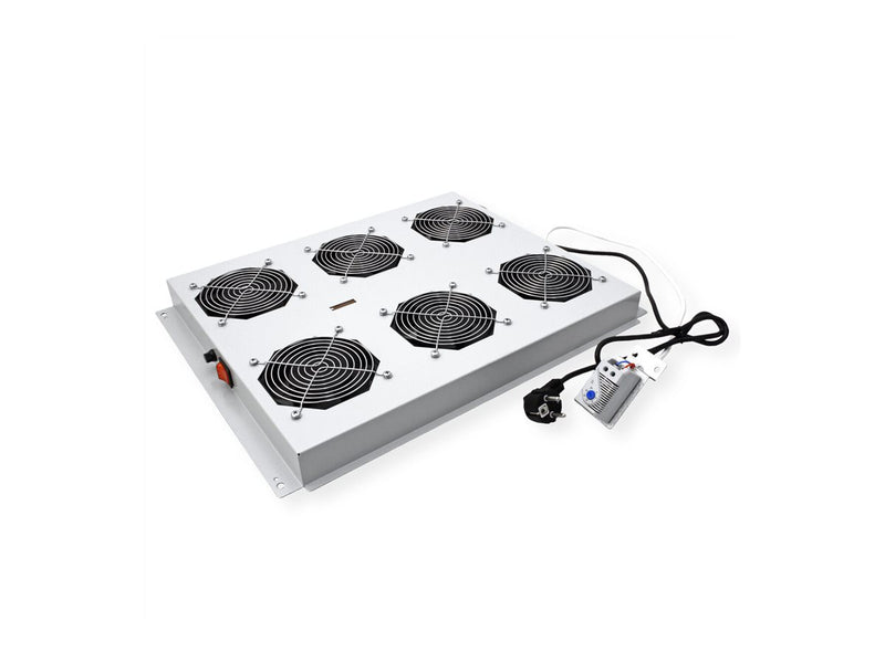 Roline Rack-Lüftereinheit – 6 Lüfter, Thermostat-gesteuert