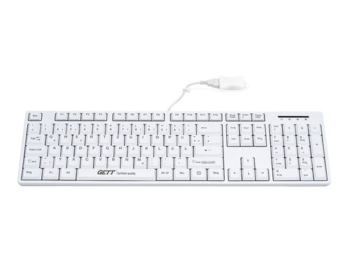 GETT USB-Tastatur – Spritzwassergeschützt, Antimikrobielle Oberfläche