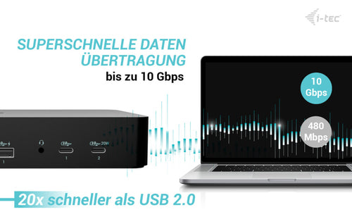 I-tec Dockingstation – 2 Monitore, 4K-Unterstützung