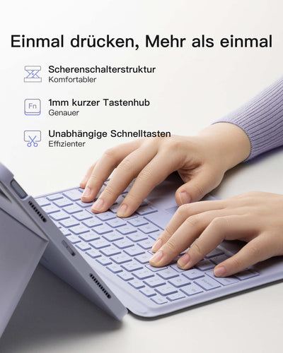 INATECK iPad-Tastatur – Kompatibel mit iPad Air/Pro, Violett