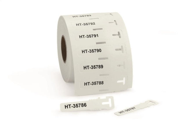 HellermannTyton Kennzeichnungsschilder – 12x74mm, 500 Stück, weiß