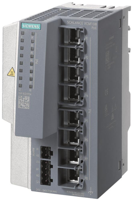 Siemens Netzwerk-Switch – 8 Ports, PoE-Unterstützung