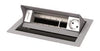 Kindermann CablePort – 4-fach Steckdosengehäuse, silber