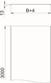 OBO Bettermann Kabelkanaldeckel – 150x3000 mm, ungelocht
