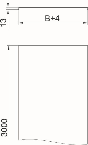 OBO Bettermann Kabelkanaldeckel – 150x3000 mm, ungelocht