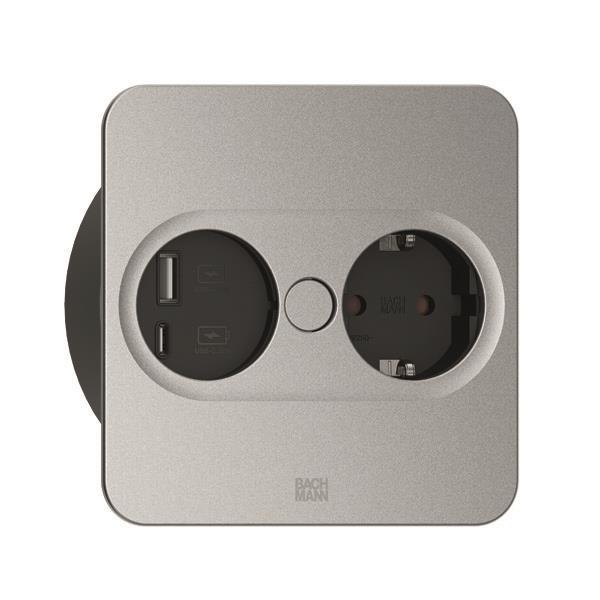 Bachmann Tischanschluss – USB A & C, für Büro und Konferenzräume