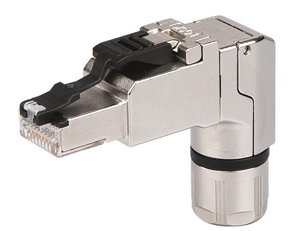 Telegärtner RJ45 Drahtverbinder – Cat6a, gewinkelt