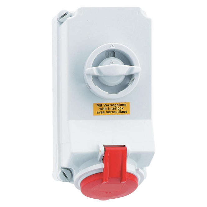 Bals CEE Wandsteckdose – Abschaltbar und verriegelt, 5x16A