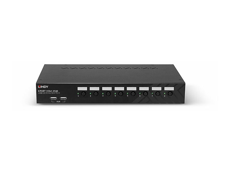 Lindy 8-Port HDMI KVM Umschalter – Steuert 8 PCs mit 4K-Unterstützung