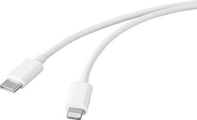 CONRAD USB-Kabel – USB-C zu Lightning, 1 m, Weiß