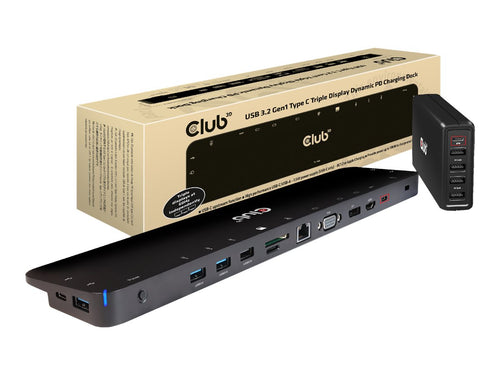 Club3D USB-C Dockingstation – 100W Stromversorgung, HDMI & LAN