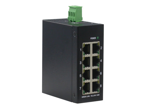 Roline Fast Ethernet Switch – 8 Ports, für DIN-Schiene