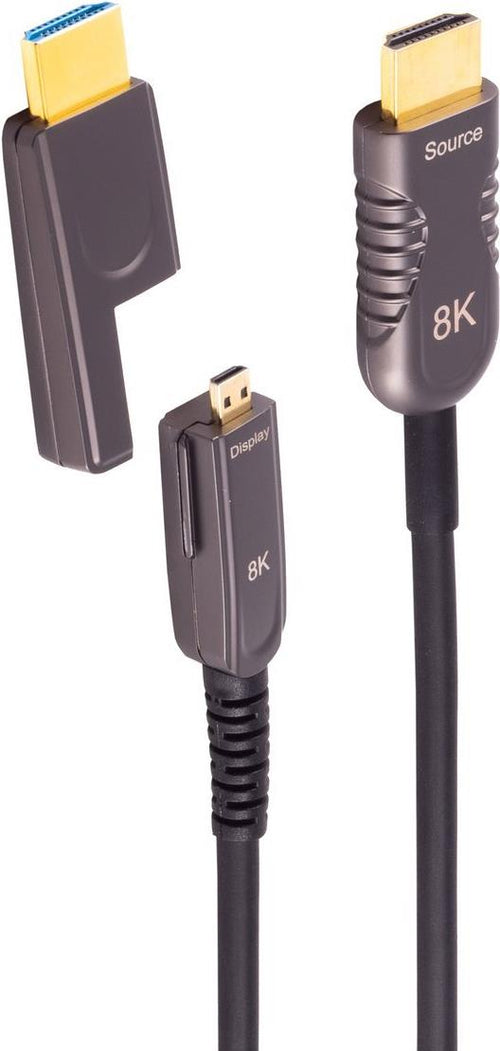 S-CONN HDMI/Micro HDMI Kabel – 10K, 50 m Länge