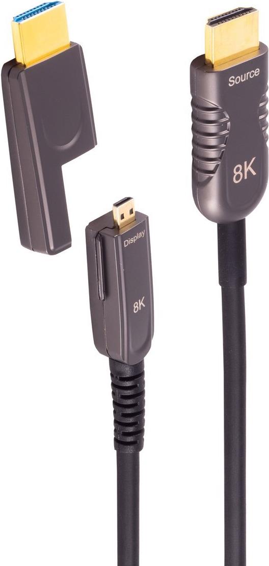 S-CONN HDMI/Micro HDMI Kabel – 10K, 50 m Länge