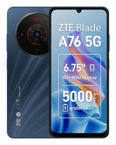 ZTE Blade A76 Smartphone – 5G, großes Display