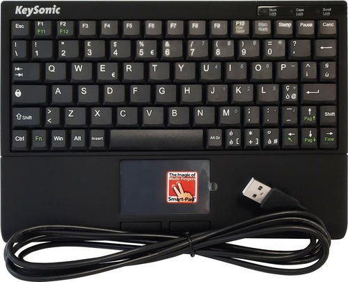 KEYSONIC Super-Mini Keyboard – Kompakt mit Smart-Touchpad