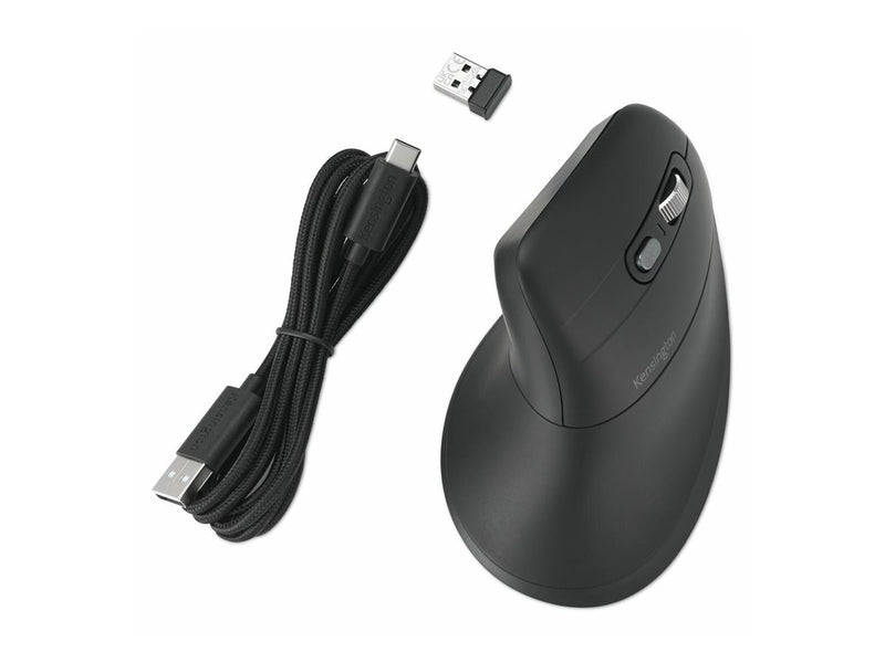 Kensington Ergonomische Funkmaus – Wiederaufladbar, 5 Tasten