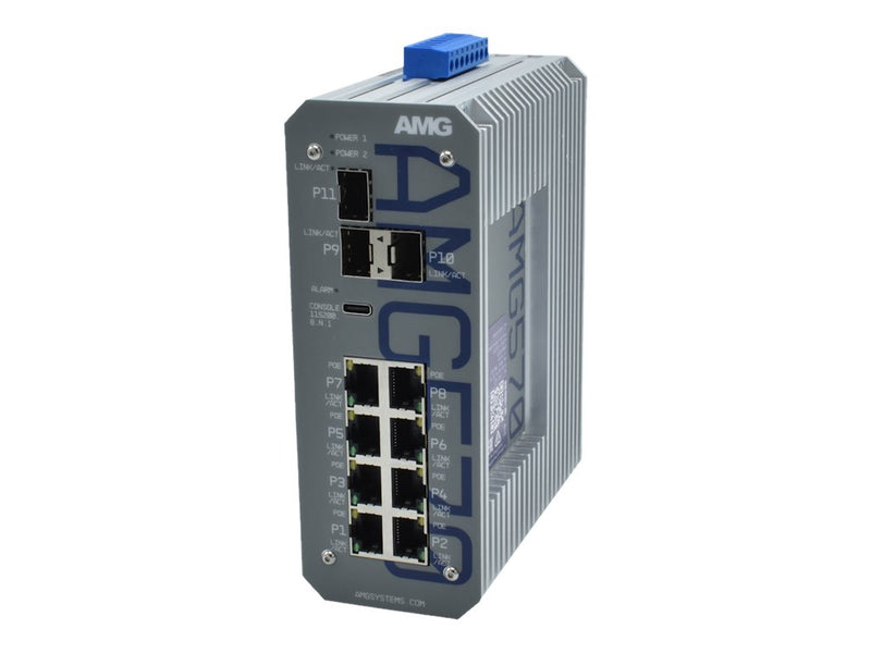 AMG Systems Netzwerk-Switch – 8 Anschlüsse, PoE+