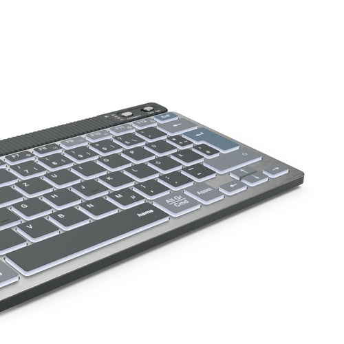 HAMA Kabellose Multi-Device-Tastatur – Beleuchtet, kompakt