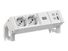 Bachmann Steckdosenleiste – 2 Steckdosen, USB A/C, kompakt