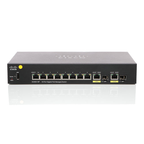 Cisco SG350-10P Switch – 10 Ports, PoE+ für kleine Unternehmen