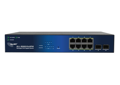 ALLNET Netzwerk-Switch – 10 Ports, PoE-Unterstützung