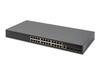 Digitus 24-Port Netzwerk-Switch – Gigabit, 4 SFP+ Uplink