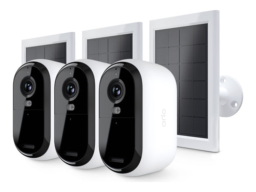 Arlo 2K Outdoor-Kamera Set – 3 Kameras mit Solarpanels