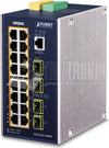 PLANET TECHNOLOGY Netzwerk-Switch – 16 PoE+ Ports, einfache Montage