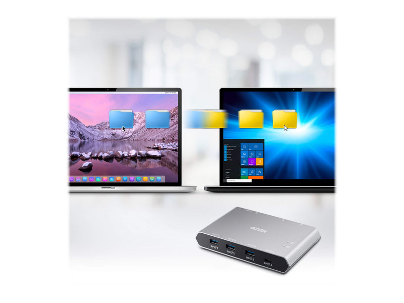 ATEN USB-C Sharing Switch – 4 Geräte, schnelle Datenübertragung