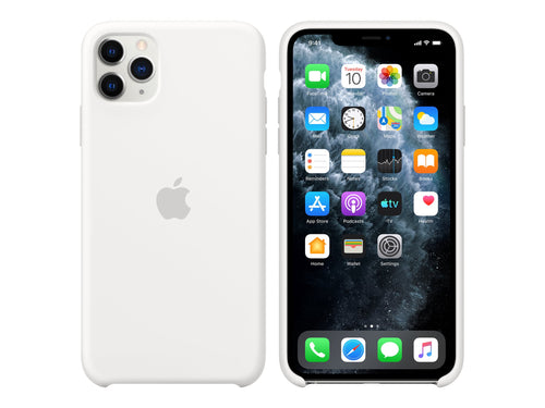 Apple Silikon-Schutzhülle – Weiß, für iPhone 11 Pro Max